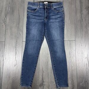 Candies Skinny Stretch 13 Dark Wash Straight Sparkle 31x28‎ Double Button 2000s